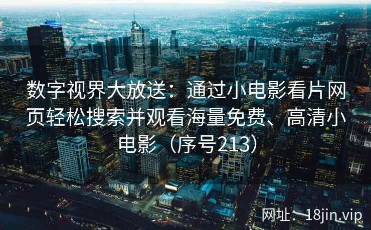 数字视界大放送：通过小电影看片网页轻松搜索并观看海量免费、高清小电影（序号213）  第2张