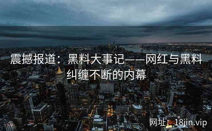 震撼报道：黑料大事记——网红与黑料纠缠不断的内幕  第1张