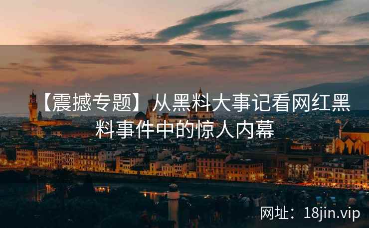 【震撼专题】从黑料大事记看网红黑料事件中的惊人内幕  第2张