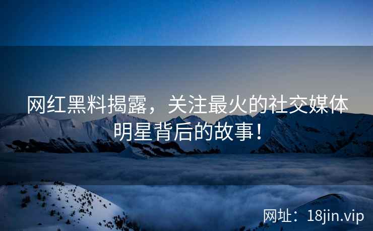 网红黑料揭露，关注最火的社交媒体明星背后的故事！  第2张